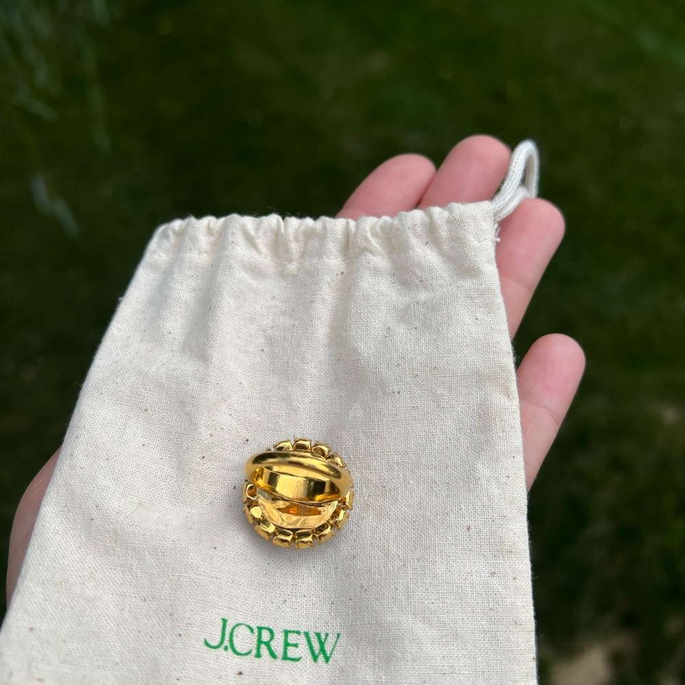 J.Crew Elegant Blue and Gold Ring - Picture 4 of 5